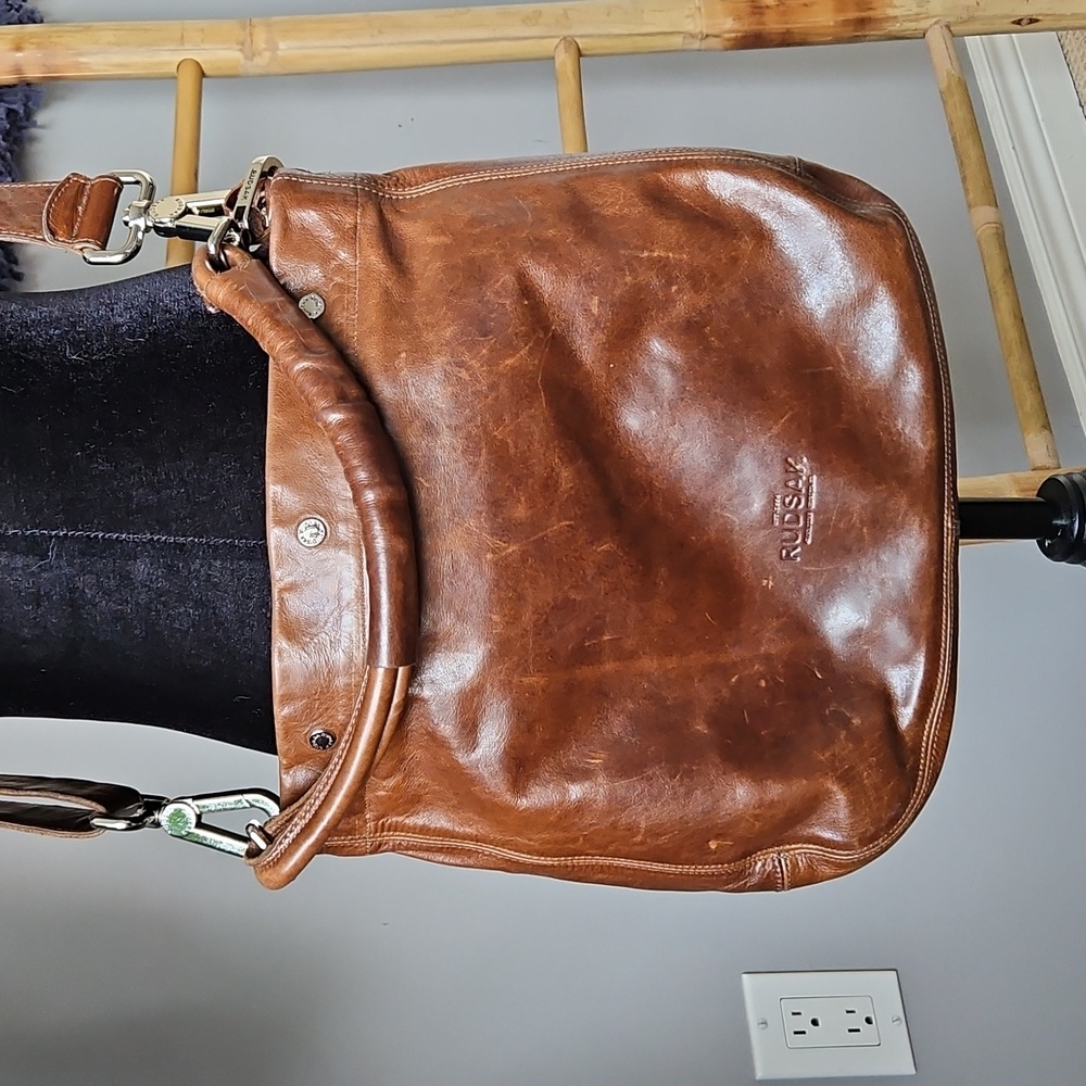 RUDSAK Brown Leather Crossbody Bag